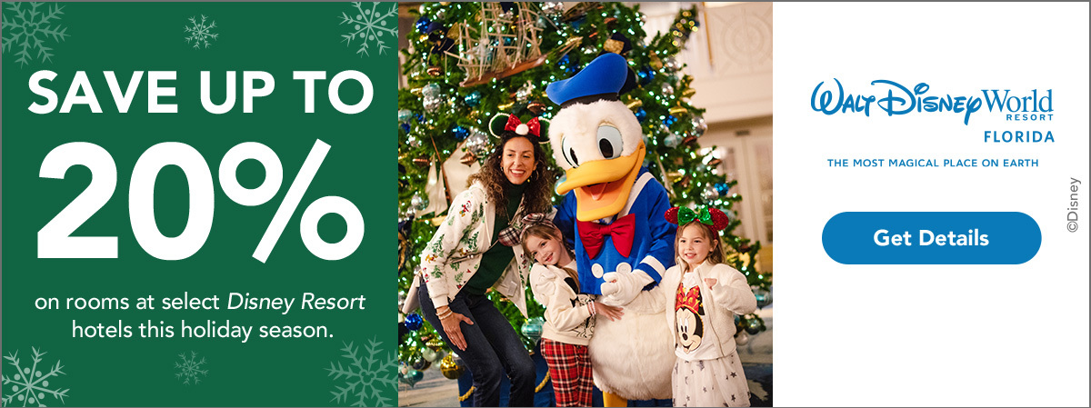 Walt Disney World Resort in Florida Save Up To 20% on rooms at select Disney Resort hotels this holiday season with your Magic Makers Walt Disney World Resort in Florida Save Up To 20% on rooms at select Disney Resort hotels this holiday season with your Magic Makers