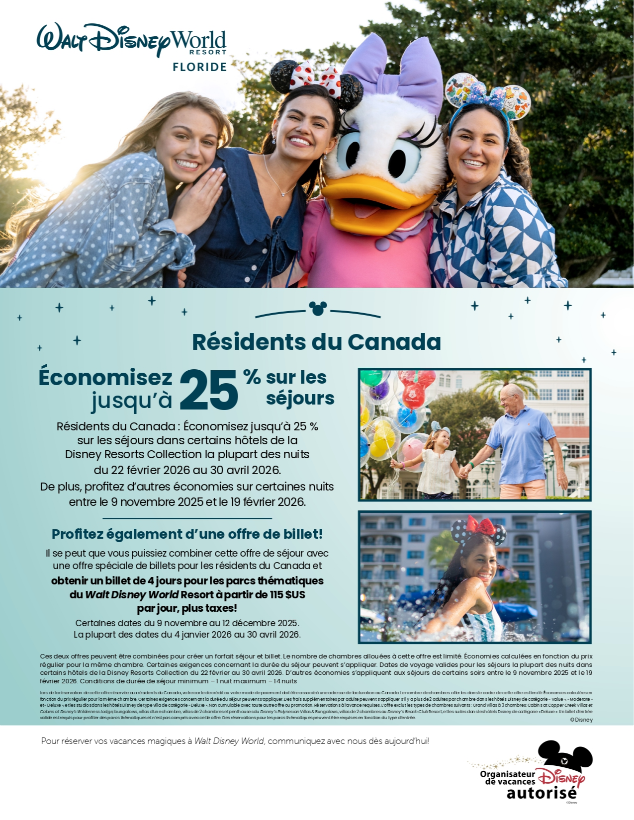 Walt Disney World Resort en Floride Résidents du Canada Économisez jusqu'à 25% sur les séjours