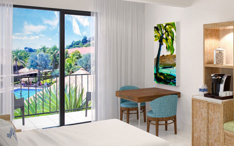 Chambre double vue piscine