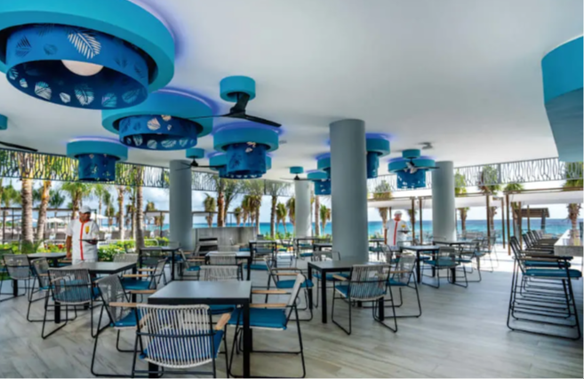 Riu Palace Kukulkan Cancun Hotel Zone Mexico Boulevard Kukulkan restaurant outdoor terrace