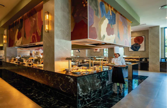 Riu Palace Kukulkan Zone Hôtelière de Cancun au Mexique Boulevard Kukulkan restaurant buffet