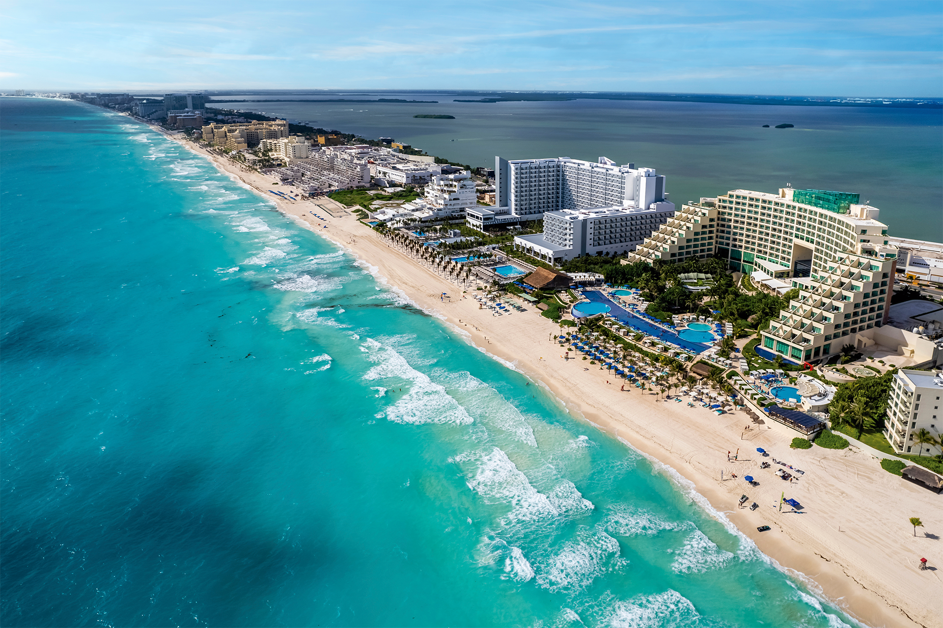 Riu Palace Kukulkan Zone Hôtelière de Cancun au Mexique Boulevard Kukulkan vue aérienne de l