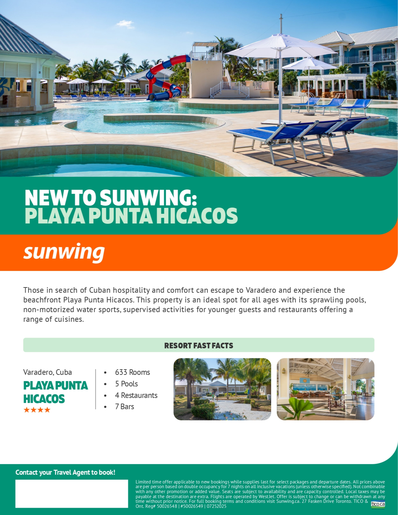 Sunwing Vacations New Resort: Playa Punta Hicacos with Voyages Aqua Terra
